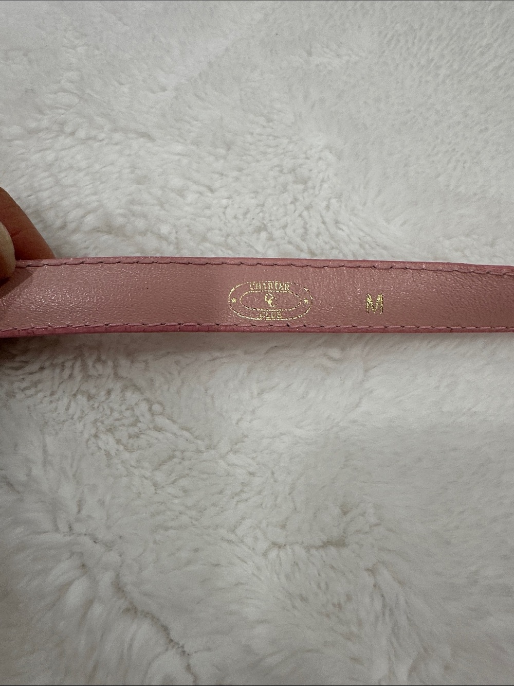 Vintage snakeskin Charter Club Slim Pink Belt with Gold-Tone Buckle - Picture 5 of 12